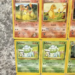 Pokemon TCG Base Set/Gym Challenge 9 Card Lot - Charmander, Bulbasaur, Ivysaur,… - Image 2