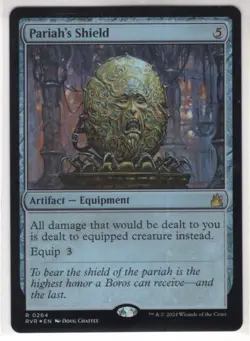 MTG Ravnica Remastered Foil Card #264 Pariah's Shield - Image 1