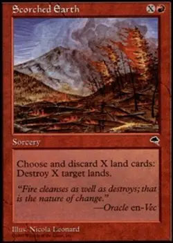 1 x Scorched Earth - Tempest - Moderate Play - MTG - Image 1