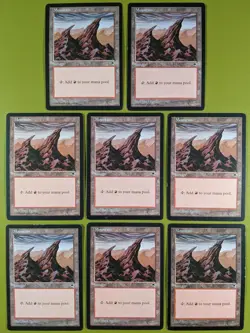 8 Mountain (Right) Tempest Playset Magic the Gathering MTG 8 - Image 1