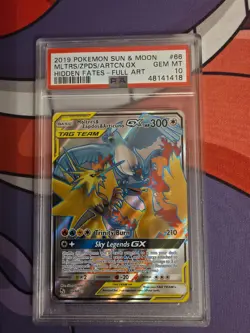 PSA 10 - Pokemon TCG - Sun & Moon - Moltres & Zapdon & Articuno GX 66/68 - Image 1