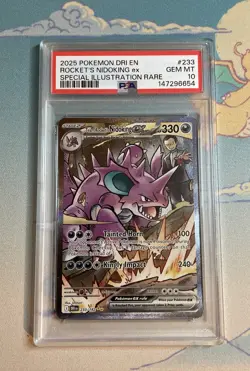 Pokemon TCG Team Rocket's Nidoking EX 233/182 Destined Rivals SIR - PSA 10 💎 - Image 1