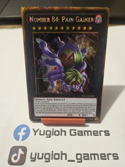 Yu-Gi-Oh Number 84 Pain Gainer PGL3 1st Edition Secret Rare Light Played - Image 1