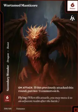 Wonders of the First 2025 309/401 Existence Wartamed Manticore Uncommon Foil - Image 1