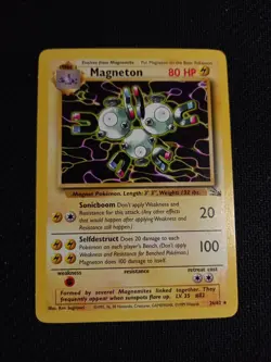 Pokemon TCG Magneton Fossil Card 26/62 Unlimited Non-Holo Rare, LP Condition - Image 1