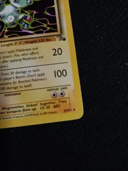 Pokemon TCG Magneton Fossil Card 26/62 Unlimited Non-Holo Rare, LP Condition - Image 4