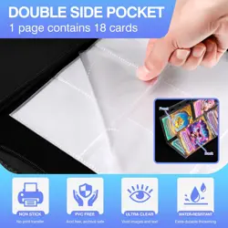 360 Pockets Binder Card Sleeves Double-Sided 9 Pocket Trading Card Pages for ... - Image 5
