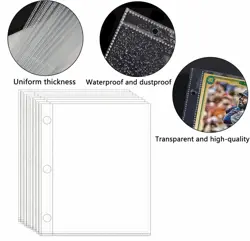 Card Binder for Jumbo Cards, PU Leather Card Binder with 50Pcs Sleeves, Doubl... - Image 2