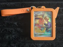 Pokemon TCG Chinese Flareon Keychain Near Mint Card And Holder - Image 1