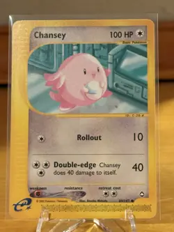 Pokemon Chansey Aquapolis Common 69/147 100 HP English - Image 1