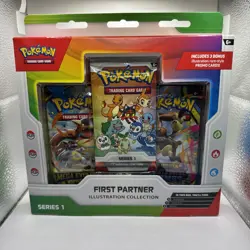 Pokemon First Partner Illustration Series 1 Box Promo Booster Charmander Litten - Image 1