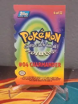 Charmander 4 Of 12 Die Cut Topps Pokemon Card - Image 3