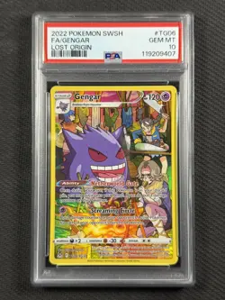 Pokemon Cards TCG PSA 10 GEM MT Gengar FA Lost Origin Swsh 2022 TG06/TG30 - Image 1