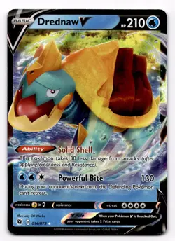 Drednaw V 014/073 Holo V Rare Champion's Path Pokemon NM - Image 1