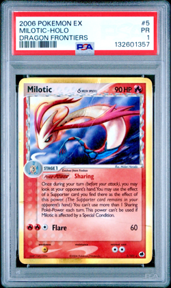 PSA 1 2006 Dragon Frontiers Milotic 5/101 Holo Foil Pokemon Delta Species - Image 1