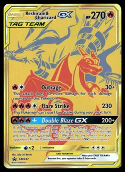 RESHIRAM & CHARIZARD GX - SM247 HOLO PROMO SUN & MOON PROMO POKEMON NM - Image 2