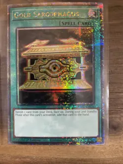 Gold Sarcophagus 1st Edition Quarter Century Secret Rare RA02-EN052 Yu-Gi-Oh! - Image 1