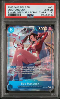 2025 ONE PIECE SEVEN WARLORDS SEA 051 BOA HANCOCK ALT ART PSA 10 - Image 1