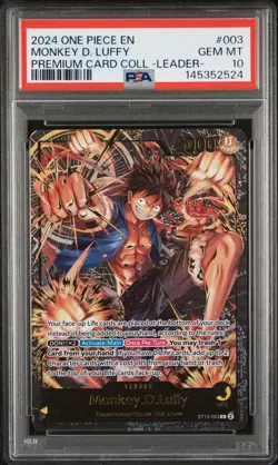 2024 ONE PIECE COLLECTION -LEADER COLLECTION- 003 MONKEY D. LUFFY PSA 10 - Image 1