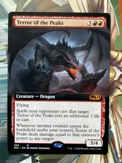 Terror of the Peaks M21 Magic the Gathering MTG Card Mythic NM Extended Art - Image 1