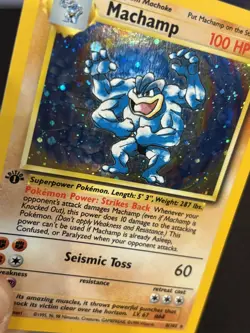 Pokemon TCG Machamp Holo Card Base Set 1st Edition 8/102 NM/MINT - Image 2