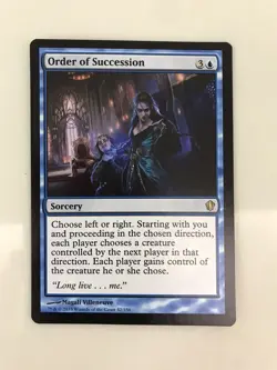 Order of Succession MTG Magic the Gathering Card NM Near Mint Commander 2013 - Image 1