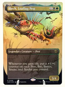 Blech, Loafing Pest FIELD NOTES BORDERLESS FOIL Legendary 298 SOS MTG NM - Image 1