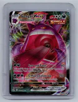 Gengar VMAX Full Art 157/264 Pokemon Card Swsh08: Fusion Strike Holo NM - Image 1