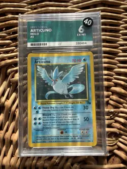 Pokemon TCG Articuno Holo 2/62 Fossil Vintage 1999 ACE 6 - Image 1
