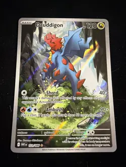 Pokemon TCG Druddigon 151/086 SV11W White Flare Holo Illustration Rare - Image 1