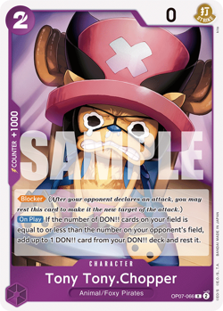 OP07-066 One Piece Card Game TonyTony Chopper (R) Purple 500 Years 4X Playset - Image 2