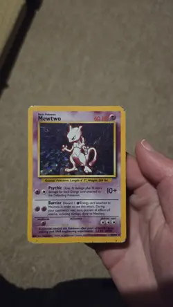 Mewtwo 10/102 Base Set Holo – Vintage Pokemon Card WOTC 1999 – Played - Image 2
