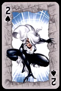 Marvel Universe Black Cat Waddington Playing Card 2024 2 of Spades - Image 1