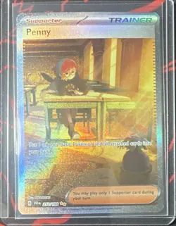 Pokemon TCG Penny 252/198 SV01 Scarlet & Violet Trainer-Supporter Full Art Holo - Image 1
