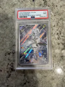 2025 Pokemon JTG N’s Reshiram Enhanced Box Topper PSA 9 Mint – Journey Together - Image 1
