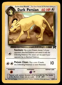Pokemon WOTC Team Rocket 2000 Dark Persian No. 42 - Image 1