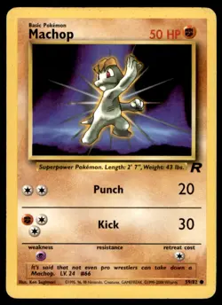 Pokemon WOTC Team Rocket 2000 Machop No. 59 - Image 1