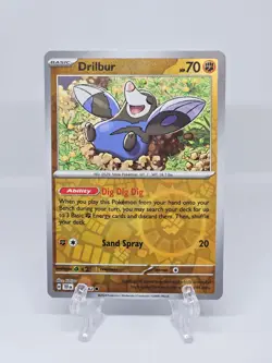 085/162 DRILBUR | COMMON REVERSE HOLO | TEMPORAL FORCES POKEMON CARD - Image 1