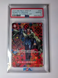 Monkey D. Dragon 0P07-015 PSA10 Japanese One Piece TCG SP - Image 1