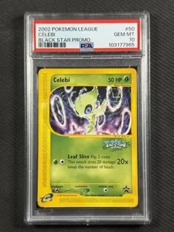 Pokemon Cards TCG PSA 10 GEM MT Celebi League 4Ever Black Star Promo 2002 #50 - Image 1