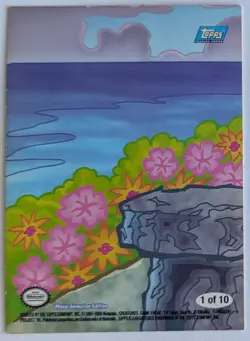 Topps Pokemon the Movie 2000 Sticker card: Ash & Slowking (1 of 10) - Image 2
