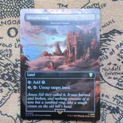 MTG FOIL Deserted Temple(Weathertop) Borderless - The Lord of the Rings - Image 1
