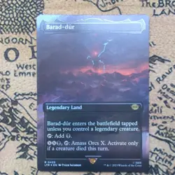 MTG Barad-dur *BORDERLESS FOIL* The Lord of the Rings 0425 NM - Image 1