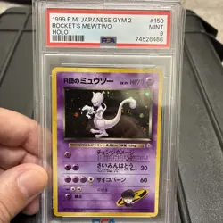 1999 POKEMON JAPANESE GYM 2 #150 ROCKET'S MEWTWO-HOLO PSA 9 - Image 1