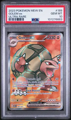 2023 POKEMON MEW EN-151 189 GOLEM EX ULTRA RARE PSA 10 GEM MINT - Image 1