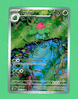 Ivysaur Pokemon Scarlet & Violet 151 Illustration Rare 167/165 NM B - Image 1