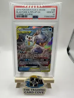 Pokemon Blastoise Piplup GX Cosmic Eclipse #38/236 PSA10 - Image 1