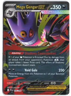 Mega Gengar ex 056/094 Double Rare Phantasmal Flames Pokemon - Image 1