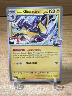 Iono's Kilowattrel 055/159 Pokemon TCG Journey Together Prize Pack Non-Holo NM - Image 1