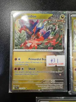 Pokemon Temporal Forces Koraidon Holocaust Rare Ancient EB Games 119/162 Bulk x3 - Image 3